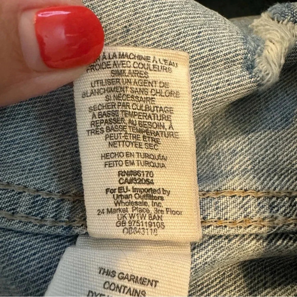 Free People Studded Denim Trucker Jacket - Picture 8 of 9